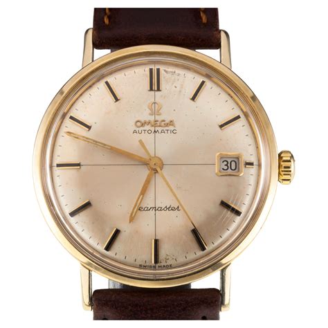 yellow gold omega mens watches|men's automatic wrist watches gold.